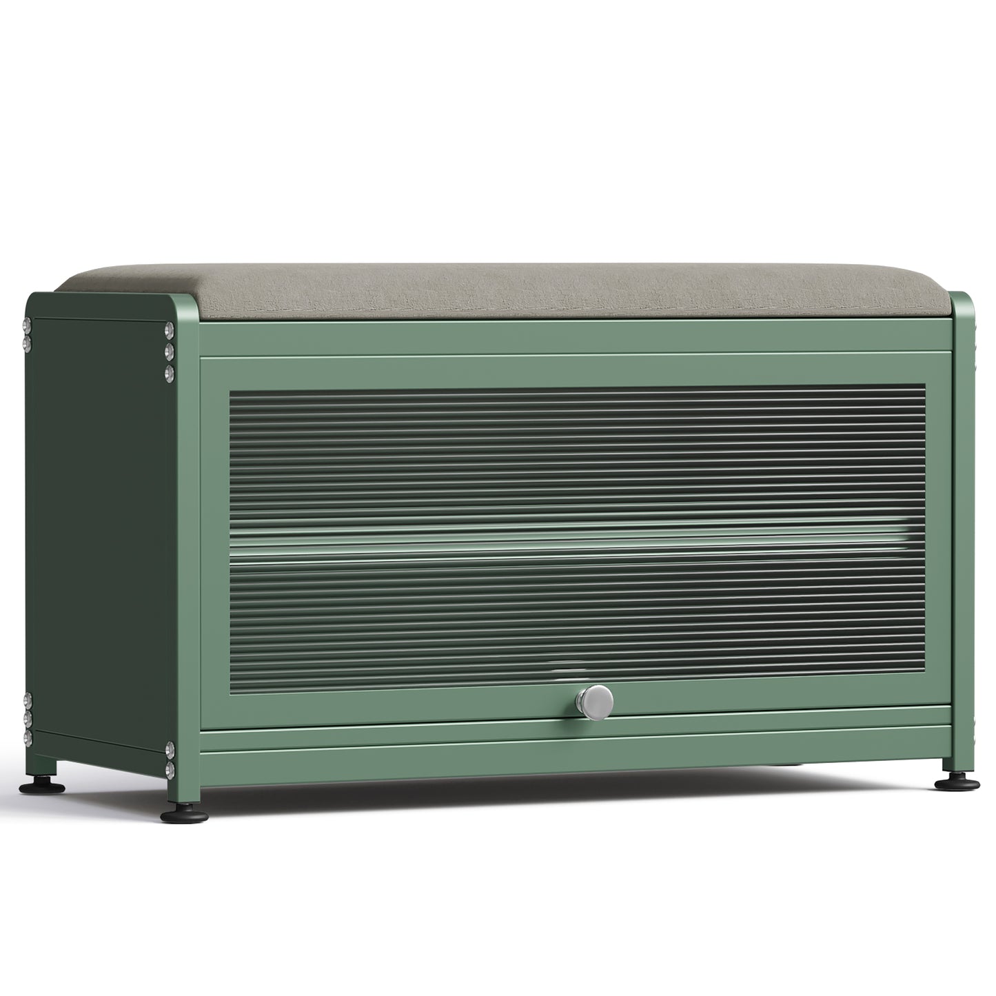 Fortune Candy 27.6'' Length Storage Cabinet with 2 Tier Shoe Rack (Green)