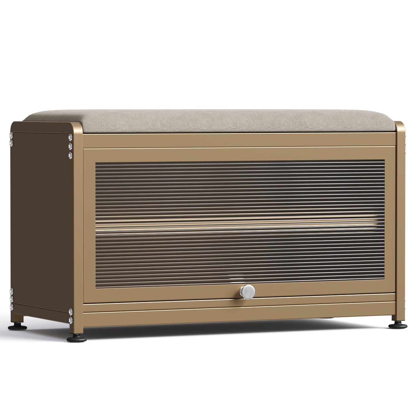 Fortune Candy 27.6'' Length Storage Cabinet with 2 Tier Shoe Rack (Camel Yellow)