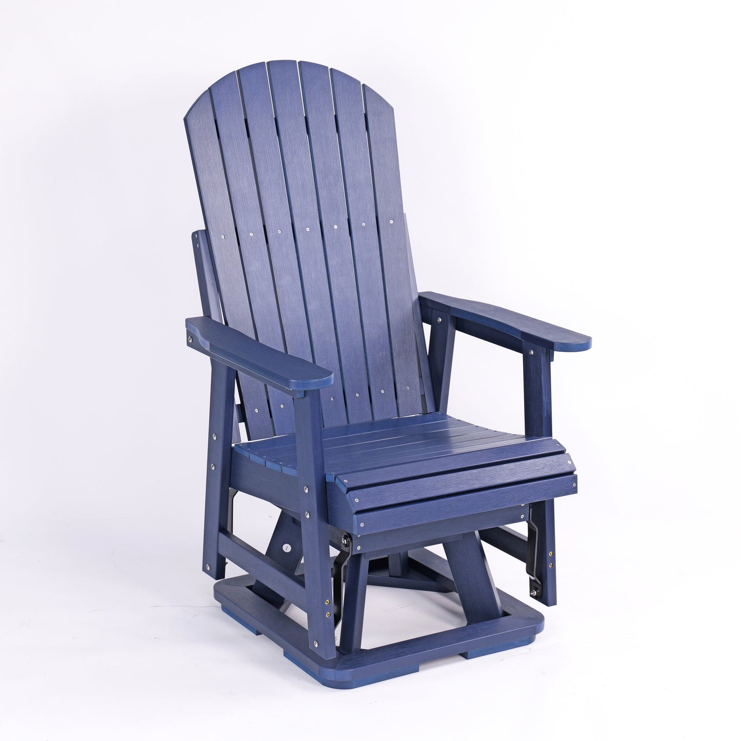 Fortune Candy 1 Person HIPS Swivel Patio Glider, 44.9'' Height, Rotate 360 Degrees, Navy