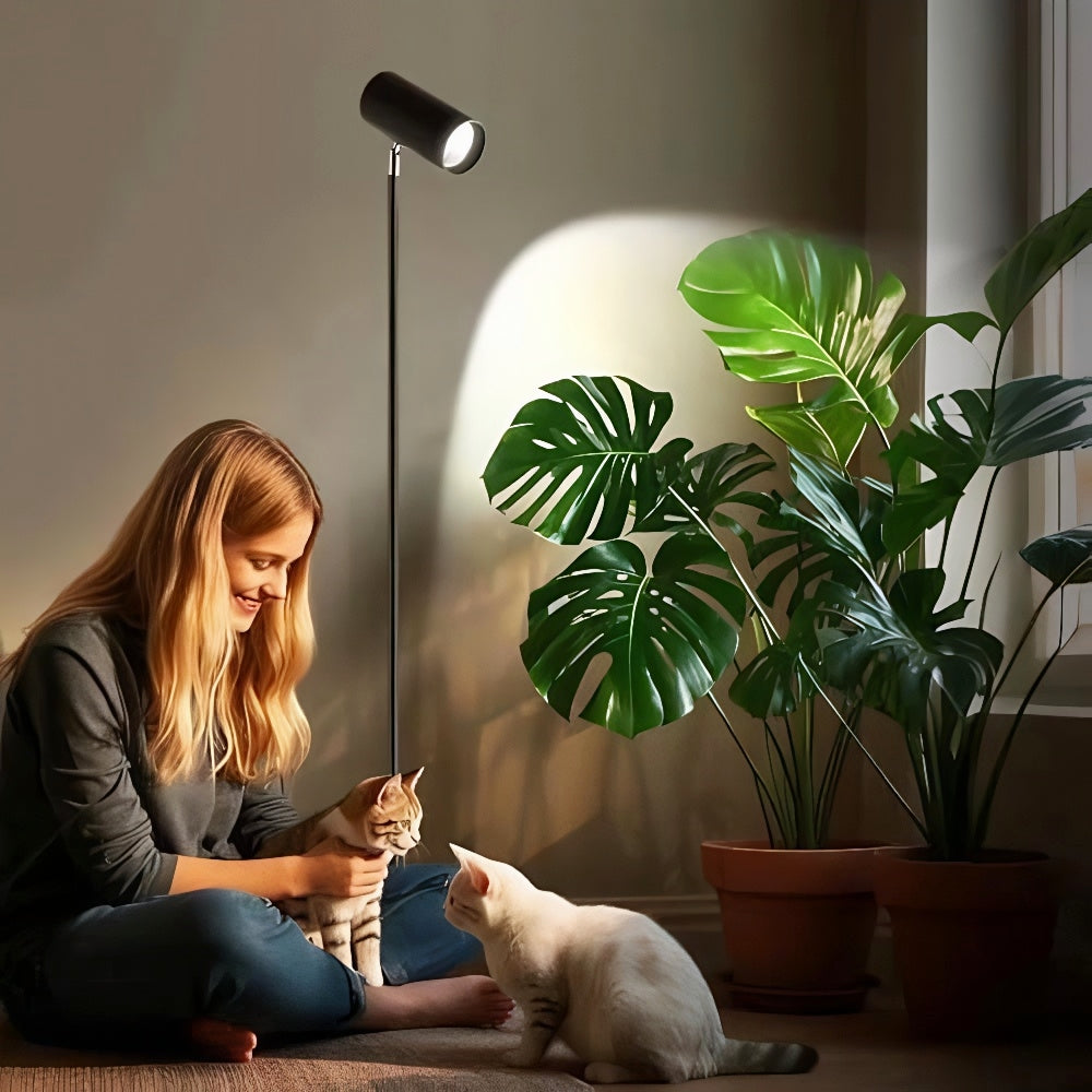 Fortune Candy 20W Standing Plant Grow Light, Full Spectrum Indoor Standing Lamp with COB Bulb for Houseplants