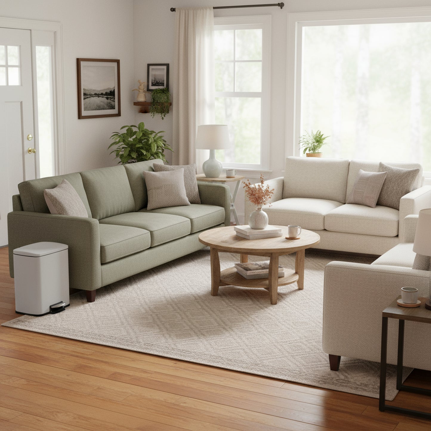 Innovaze 5.3 Gallon / 20 Liter Stainless Steel Step-On Trash Can, Rectangular Shape, Matte White Finish, Ideal for Home or Office