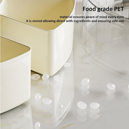 Fortune Candy 9 Compartment Box, Rotating Serving Tray with Lid & Handle, Portable Organizer for Fruits, Candy, Veggies, Party & Travel (White)