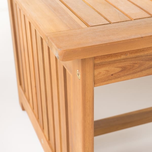 Fortune Candy 8 Pieces Indoor/Outdoor Acacia Wood Sofa Set with Cushions, Brown Conversation Furniture