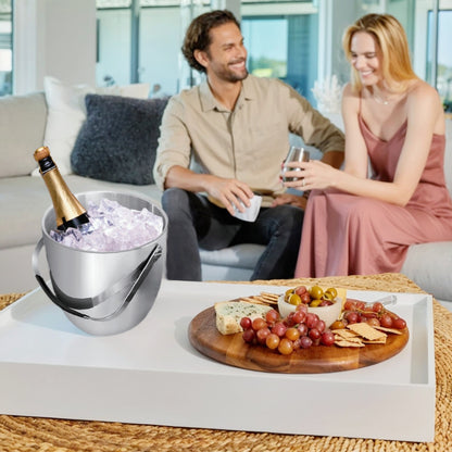 Fortune Candy Party Cooler 2.8L Double-Wall Vacuum Insulated Ice Bucket with Lid, Keep Ice Frozen Longer